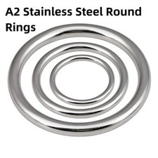 A2 Stainless Steel Round Rings Heavy Duty Solid Metal O Ring Welded Smooth