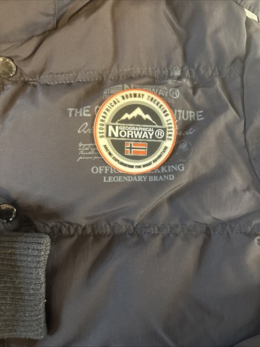 GEOGRAPHICAL NORWAY Puffer Parka Coat Youth Size 14Y Warm Winter Jacket Hooded - Picture 2 of 15