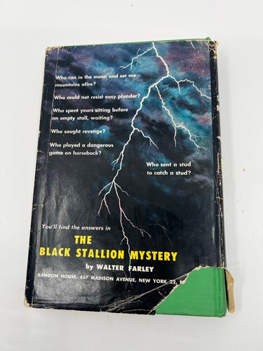 The Black Stallion Mystery by Walter Farley HC 5th Printing 1957 w/ Dust Jacket - Imagen 6 de 8