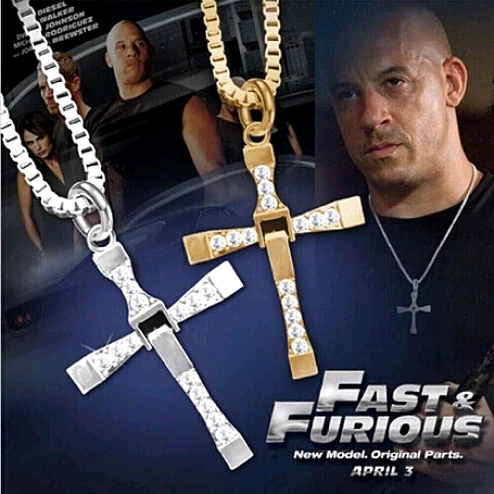 Unisex Men Fast & Furious Cross Dominic Toretto Christian Silver Chain  Necklace Rantai Leher | Shopee Malaysia