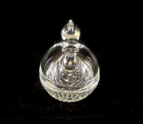 Anchor Hocking Curio Collectable 2 pc Heavy Clear Glass Hen with Turtle Box - Picture 18 of 19
