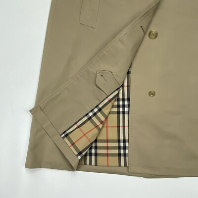 80s 90s Vintage Burberrys 6X Long Single Trench Coat Made In