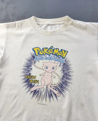Vintage Pokémon Mew #151 Nintendo 1999 T-shirt White Cotton