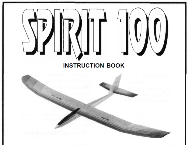 SPIRIT 100 Kit PLAN + FULL PRINTED CONSTRUCTION MANUAL to Build Model Sailplane - Image 3 of 4