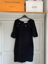ZARA Smock Dress Size M Medium Black Buttons Tunic Parisian Chic Spring Summer