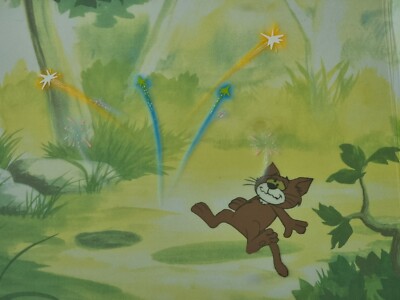 Hanna Barbera AZRAEL Original 1980er TV SCHLÜMPFE Animation Kunst Produktion Cel #17