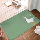Honk Goose Cute Bathroom Mat Green Doormat Kitchen Carpet Entrance Door Rug
