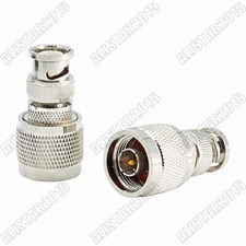 1x BNC Male Plug Straight to N Male Plug RF Coaxial Adapter Connector Converter