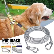 Dog Tie Out Cable 2/5/10M Heavy Duty Lead Chain Leash Small Large Dogs Outdoor  