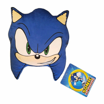 Sonic the Hedgehog Dekokissen Formkissen Kopf Sonic Motiv, 40 x 40 cm Polyester