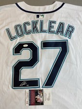 SEATTLE MARINERS TYLER LOCKLEAR AUTOGRAPH #27 HOME WHITE NIKE JERSEY JSA CD81343