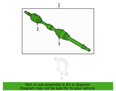 Nissan C9101-JA02JNW Front Left Drive CV Shaft 07-11 Altima Hybrid New Genuine