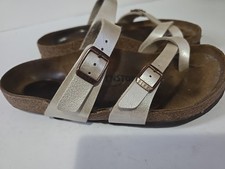 Birkenstock Mayari Shoes Womens Size 37/6-6.5 Sandals Pearl White Strappy