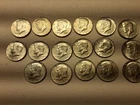 17 Coin Lot Kennedy Half Dollar 40 % Silver 1967 1968 50c Coin