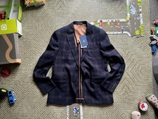 Brand New Men's Moss Blazer / Slim Fit / Blue - Multi / Size: 42R - L / RRP £149