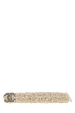 Chanel Silver Tweed 'CC' Barrette - WGACA