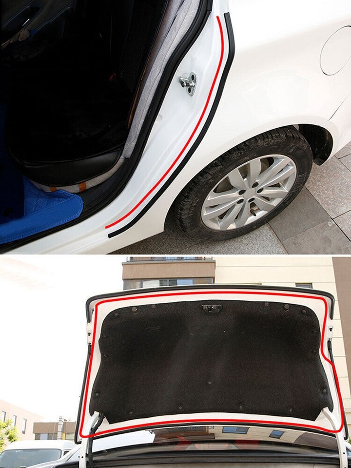 Car Rubber Seal Strip Trim Auto Door Trunk Boot Seal Dust Proof Anti Noise2Pcs E - Foto 5