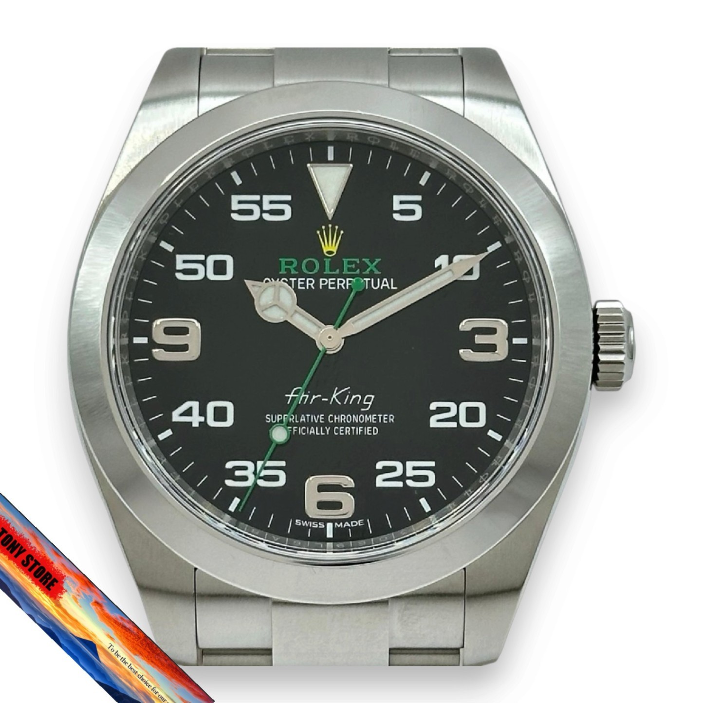 Rolex Air King 116900 Black Stainless Steel Men’s Watch
