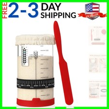 Sourdough Starter Jar, 24 OZ Wide Mouth Sour Dough Starter Jars Glass, Sourdo...