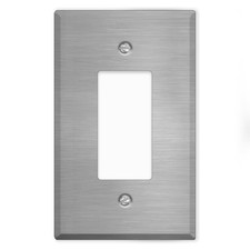 Oversized Stainless Steel Outlet Covers, Decorator Switch 1-Gang Wall Plate,