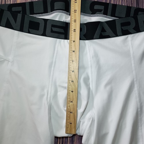 UNDER ARMOUR Men's Sz 2XL Heat Gear Armour Compression Leggings Logo 3/4 Leg - Picture 5 of 11