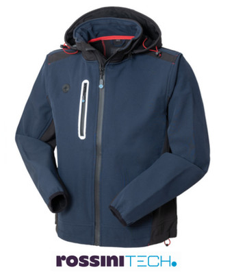 ROSSINI Giacke Herren S Softshell AntipioGGIA Mit Abnehmbarer Kapuze