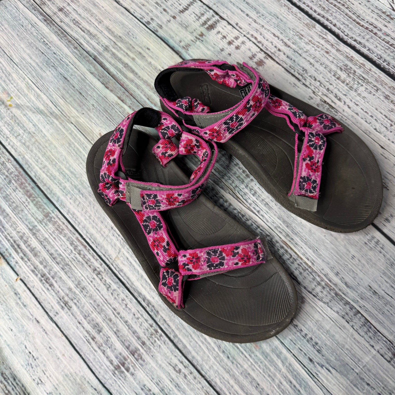 Teva Original Pink Flower Hiking Outdoor Sandals Women's 5