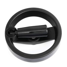 heyous Foldable Handwheel Spoke Hand Wheel with 12mm*125mm, slot 4mm, Black