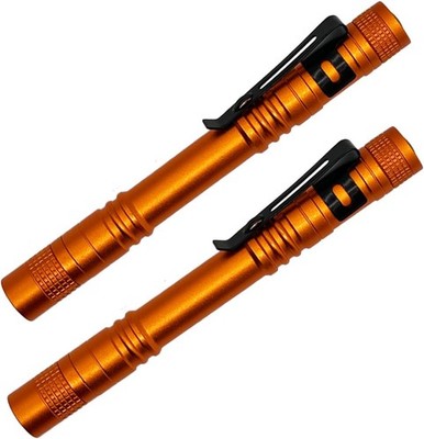 2-pack LED Pocket Pen Light Flashlights - Waterproof, 500 Lumens, Compact & FAST