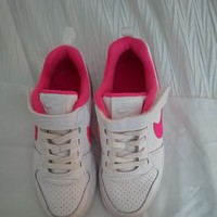 Nike Court Borough 2 Mid White White Big Kids Shoes Sneakers Size uk 11.5