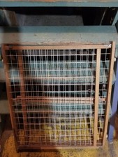 Wood Frame Steel Mesh Baby Or Pet Gate