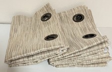 6 WINDOW SHORT LINED CURTAIN VALANCE -Champagne 18" long x 52" width/ PREOWNED