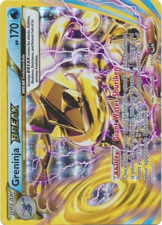 Heavily Played Greninja-Break - 41/122 - Rare Break Pokemon BREAKpoint