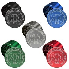 Aluminium Grinder 56mm 4 Piece Stack Herb Spice Herb Crusher Assorted Color SX4