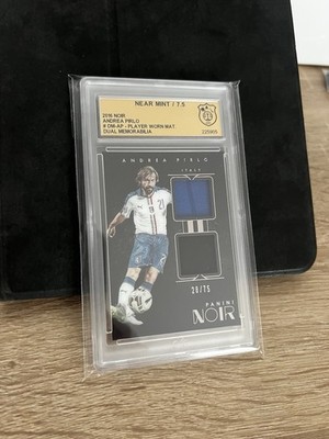 2016-17 Panini Noir Andrea Pirlo Dual Memorabilia Patch 27/75 Player Worn