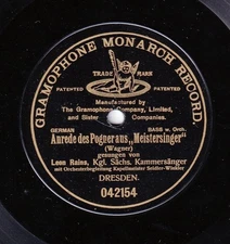 Rains; Jörn. Wagner (Meistersinger - two arias) Predog 042154/3. NM-, a few tics