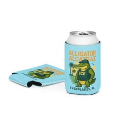 Alligator Alcatraz Can Cooler Florida Meme Drink Holder Americana Humor Party