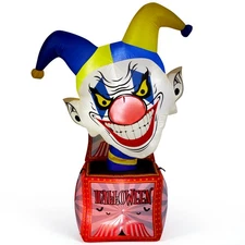 LEADZM 3.9 FT Halloween Inflatable Circus Clown Box Outdoor Decorations