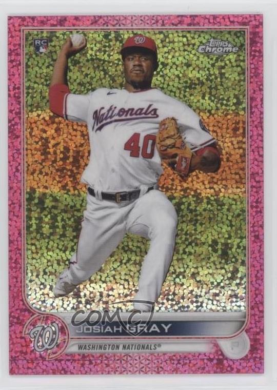 2022 Topps Chrome Magenta Speckle Refractor 201/350 Josiah Gray #160 0c3e