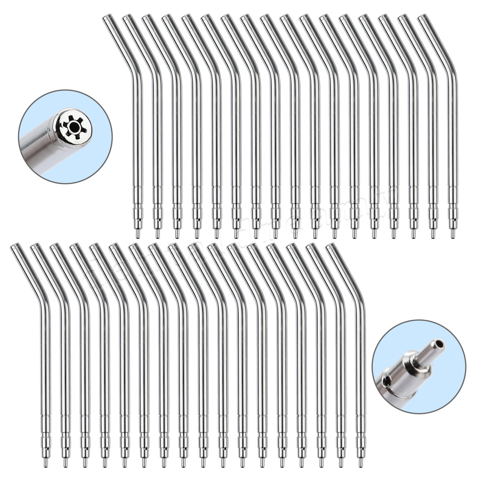 50 Pcs Dental Air Water Spray Triple Syringe Autoclavable Nozzles/Tips/Tubes UK