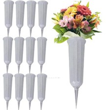 Cemetery Vases for Grave Flower Holder for Cemetery Vases with Spikes Cemetar...