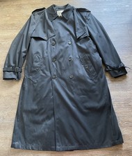 Towne by London Fog Black Trench Coat Men  s Size 44 Regular Zip In Liner Belted