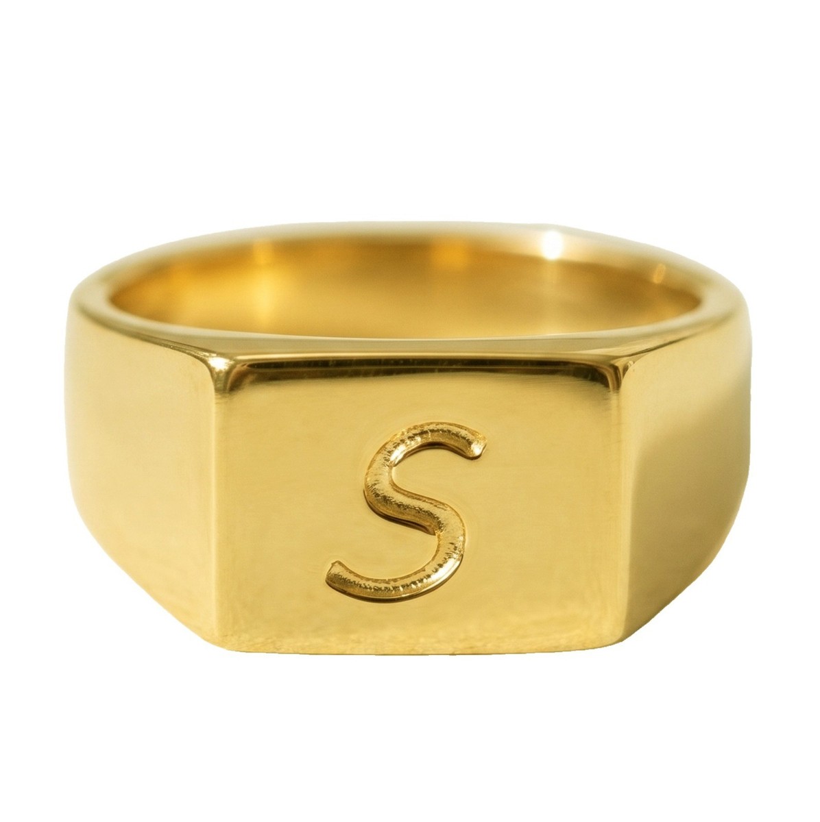 j*9様 Solid Beat OBAKE RING #20 ka-yu S 9 18Kt, 22Kt Solid Yellow Gold Initial Letter S Men'S Ring 8 7 8 9