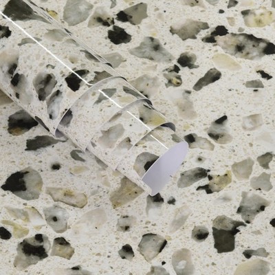 Extra Wide Terrazzo Contact Paper 31.5''x157.4'' Thick Contact Paper for Counte...
