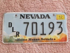 expired Nevada License Plate dealer DLR 70193 (3+ years old) *read*