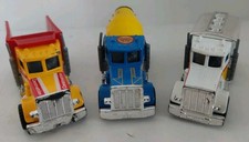 Matchbox Convoy Peterbilt Cement Truck, Dump Truck, Shell Fuel Truck 1-80 1981