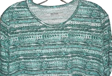 NWOT 🦋💥 BLAIR Petite 💥🦋  3/4 Sleeve Print Top PL