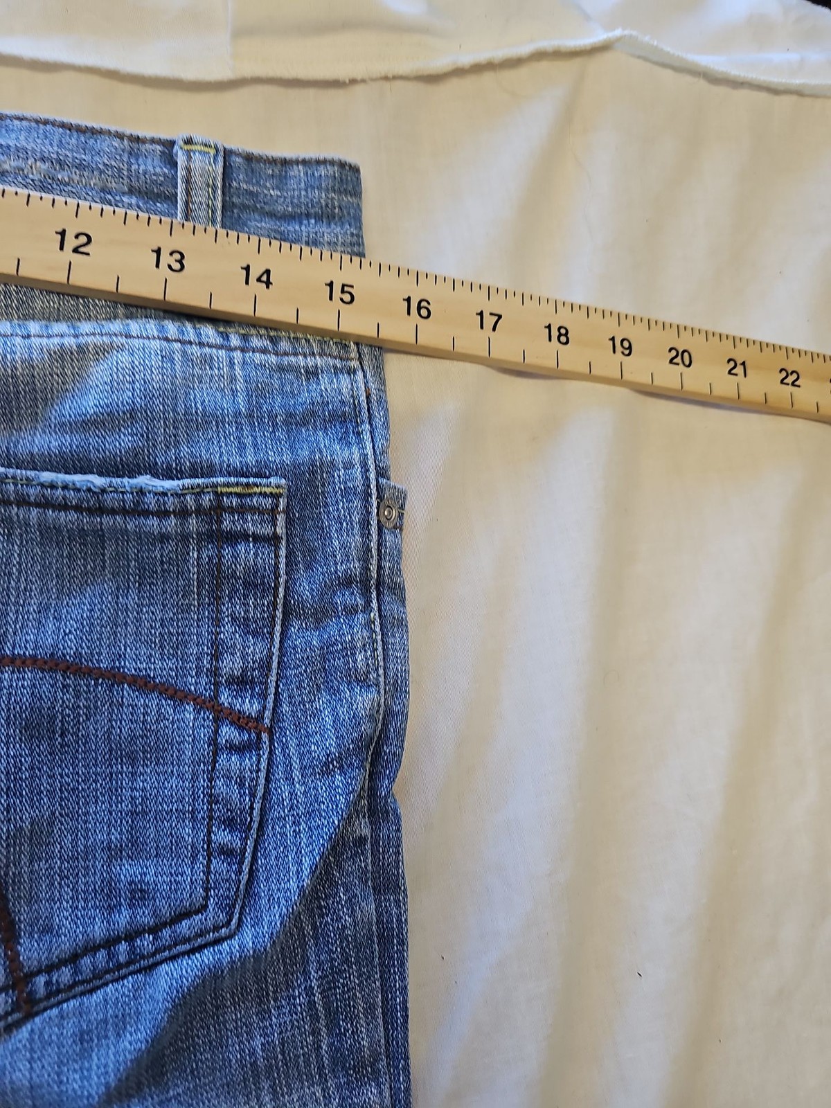 Mico Vintage Distressed Wide Leg Denim Jeans  D515 image 7