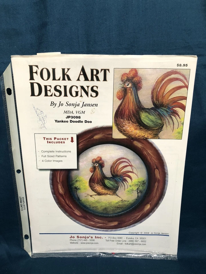Jo Sonja Lot Of 6 - Rooster/Cockerel Instructional Pattern Packets - Image 2 of 4