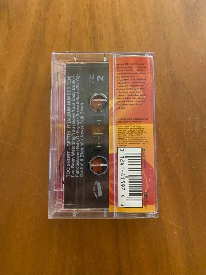 Too Short - Gettin’ It Cassette Tape 1996 Zomba Jive Rap Too $hort Hip Hop 90s - Image 3 of 4